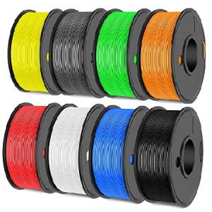 SUNLU ABS 3D Printer Filament Bundle, 8 Colors ABS Filament 1.75mm ±0.02mm, Individually Vacuum Packed, 1.84kg in Total, 0.23kg per Spool, 8 Packs, B