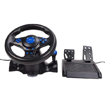 Racing Steering Wheel Driving Wheel, USB 3 in 1 Ga...