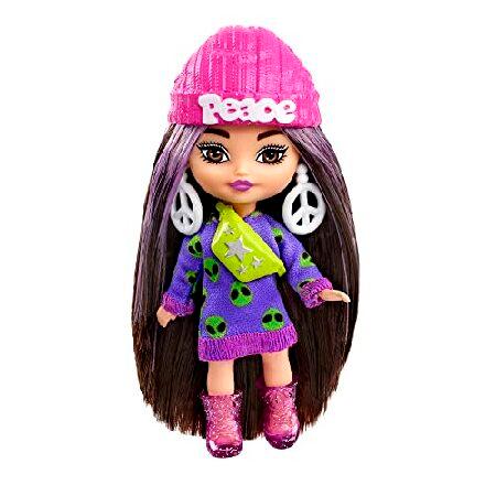 Barbie Extra Mini Minis Doll with Brunette Hair, A...