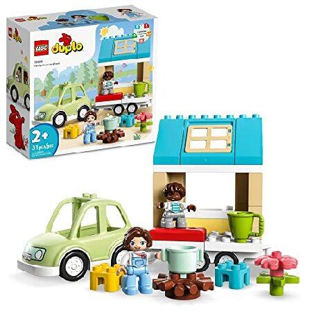 LEGO DUPLO Family House on Wheels 10986, Toy Car f...