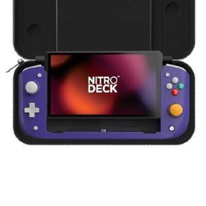 CRKD Nitro Deck Limited Edition with Carry Case - Professional Handheld Deck with Zero Stick Drift for Nintendo Switch and Switch OLED Retro Purple -｜kyaju