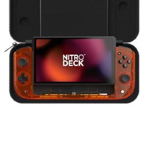 CRKD Nitro Deck Crystal Collection with Carry Case - Professional Handheld Deck with Zero Stick Drift for Nintendo Switch and Switch OLED Orange Zest