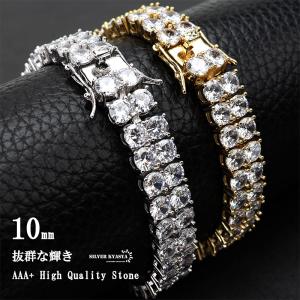 B系 ブレスレット メンズ ダブルテニスチェーン ゴールド 金 シルバー 銀 メンズ 18k gp ラッパー ダンサー DJ HIPHOP Tennis chain 父の日