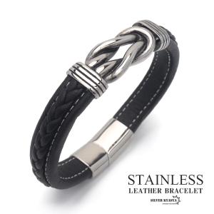 ブレスレット　925 リストバンド　バングル ステンレス レザーバングル PU合皮 ブレスレット リスト バンド