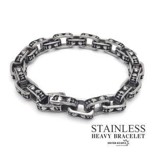 ステンレス ブレスレット シルバー チェーンブレスレット フレア 百合