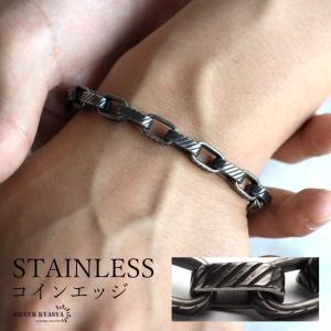 ステンレス ブレスレット シルバー チェーンブレスレット フレア 百合
