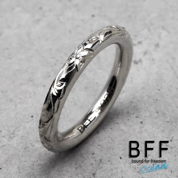 BFF ブランド ハワイアンリング ドーナツ型 メンズ レディース シルバー925 指輪 S925 ...