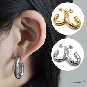 【新品未使用 箱付き】sunnei ラバー フープピアス スンネイ ゴールド フープピアス 太め ステンレス レディース ピアス イヤリング