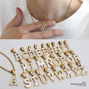 イニシャルネックレス アルファベットネックレス ...の商品画像