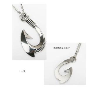 STAINLESS 唐草模様 釣り針 ネックレ...の詳細画像2