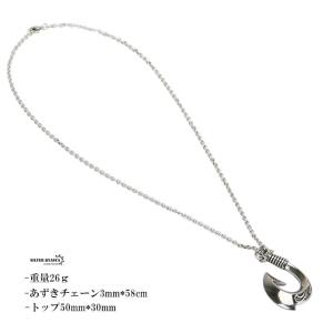 STAINLESS 唐草模様 釣り針 ネックレ...の詳細画像5