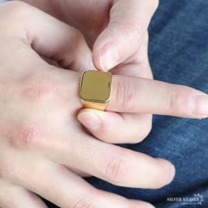 ステンレス 特大 印台リング シグネットリング...の詳細画像3