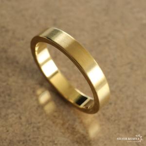 ステンレス ゴールドリング シンプル つや消し...の詳細画像4