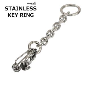 シルバー925 クロスキーチェーン クリップ シルバーキーホルダー