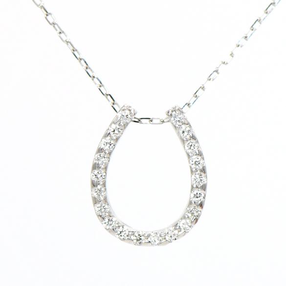 ペンダント ヘッド  ホワイトダイヤモンド ホースシュー【M】プラチナ900 BX011 PT 馬蹄