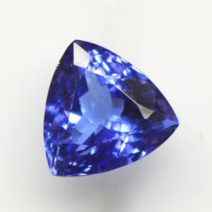 タンザナイト　2色性 トリリアントカット 濃色 3.34ct　AAAAA　S-F097　鑑別証付き　《即納》｜kyfactory