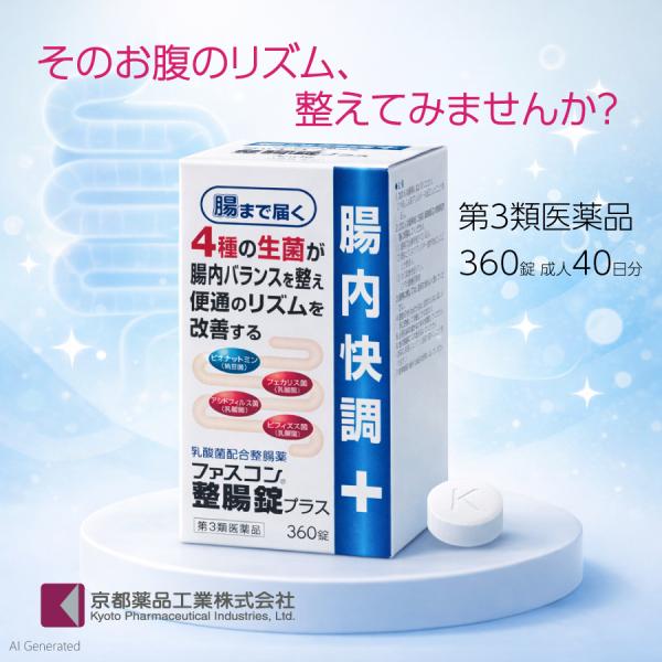 乳酸菌 納豆菌 ビフィズス菌 整腸薬 ファスコン整腸錠プラス 360錠 40日分 便通改善 腸内環境...