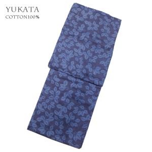 レディース 浴衣 単品 [a07] 紺 綿100％ 仕立上がり浴衣