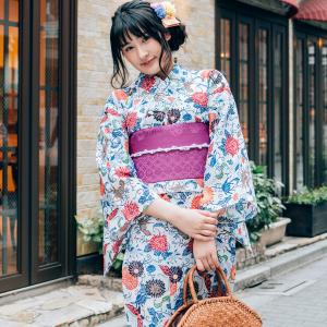 レディース 浴衣 単品 綿麻【30】麻混 高級 ゆかた 白系 オフホワイト