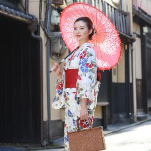 レディース 浴衣 単品 綿麻【30】麻混 高級 ゆかた 白系 オフホワイト
