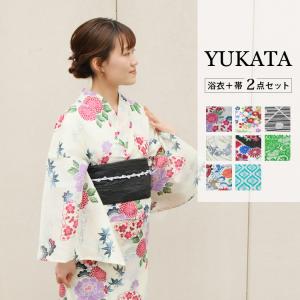 浴衣 セット レディース 綿麻浴衣 兵児帯 レトロ 高級 変わり織り ２点セット（浴衣/帯）３点セット（浴衣/帯/下駄）浴衣セット しわ兵児帯 下駄 刺繍下駄