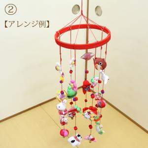 つるし飾りフック付輪 赤 19cm 輪飾り用 ...の詳細画像2