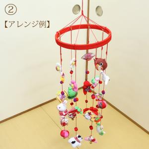 つるし飾りフック付輪 赤 24cm 輪飾り用 ...の詳細画像2