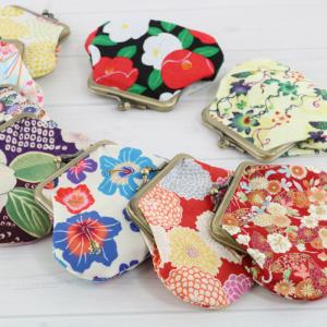 がま口 コインケース [#47] 小銭入れ 小物入れ ケース ちりめん 花 和雑貨