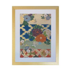 和風の額 壁掛インテリア 西陣織帯原画のアートフレーム 小サイズ