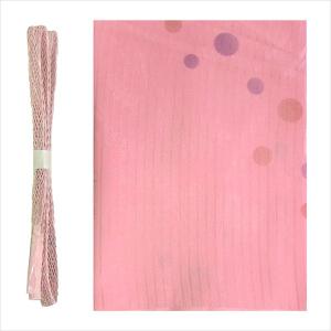正絹 夏用 絽 帯締め帯揚げセット 桃色 ピンク