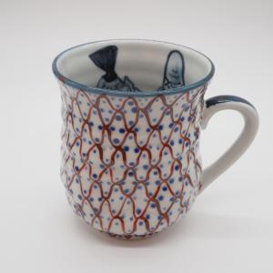 京焼 清水焼 鳥獣戯画蓋付きマグカップ a柄赤絵 : 松韻堂 Yahoo!店