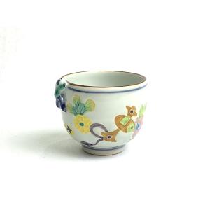 京焼・清水焼 武内裕（秀峰窯） 一閑人交趾宝散し組飯碗 : 京焼