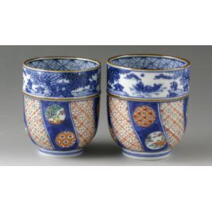 京焼・清水焼 矢野正三（碧黄石窯） 内白桝色小紋 6寸皿 : 京焼