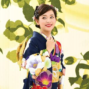 振袖 正絹 花柄 青 ブルー 「正規品」 - nexflex.com.mx