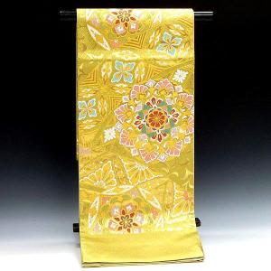 振袖用袋帯 nma1526-21 成人式振袖 ブラック・黒地/七宝柄