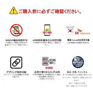 韓国 korea 韓国 eSIM プリペイドe...の詳細画像2