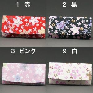 京都の小物 ちりめん友禅 合財札入(にぎわい桜)