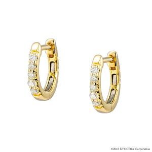 KYOCERA ダイヤモンド ピアス K18ホワイトゴールド 合計0.10カラット