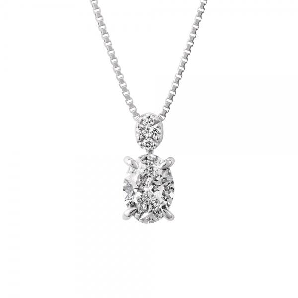 プラチナダイヤモンドペンダント(0.3ct/Dカラー/VVS1/オーバルカット/GIA/鑑定書付)