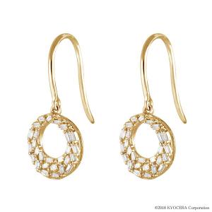 COCOSHNIK（ココシュニック） ピアス K18甲丸スプリット フープピアス