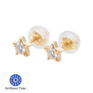 美品 Hirotaka ヒロタカ K10 ムーンストーン アロー ピアス イエロー