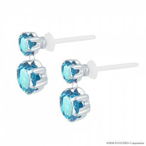 KYOCERA（京セラ） ブルートパーズ ピアス プラチナ スタッド 11月