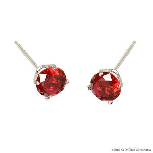 天然 大粒 一粒 ルビー 1.0ct ダイヤ ピアス ペア K18ゴールド各色