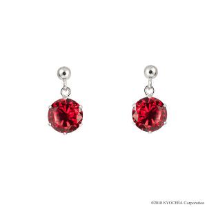 天然 大粒 一粒 ルビー 1.0ct ダイヤ ピアス ペア K18ゴールド各色
