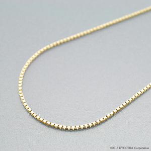 ⭐ 極美品 ✨K18金チェーン ネックレス ベージュポーチ付き 18金 ベネチアン チェーン ネックレス 45cm 幅1.2mm K18 YG スライド式