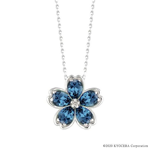 アレキサンドライト ネックレス プラチナ 6月誕生石 桜モチーフ  プレゼント クレサンベール 京セ...