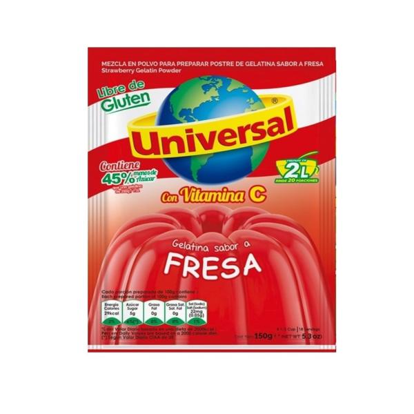 イチゴゼリーの素 ユニバーサル 130g GELATINA UNIVERSAL FRESA ゼラチン...