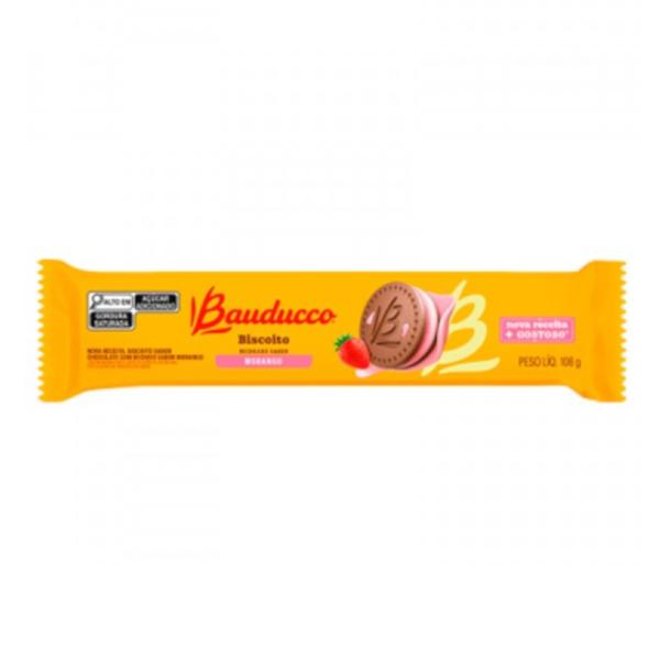 サンドビスケット ストロベリー味 バウドゥッコ 108g BISCOITO RECHEADO MOR...