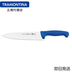 20％OFF TRAMONTINA 抗菌カラー包丁 牛刀 10インチ(刃渡り約25cm) ブルー(青) blue トラモンティーナ TS05｜kyodai