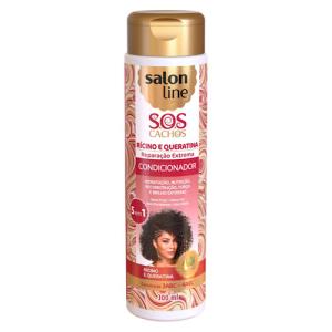 サローンライン パーマ・カーリーヘア用 ケラチナ コンディショナー 300ML SALON LINE SOS CACHOS RICINO E QUERATINA CONDICIONADOR｜kyodai